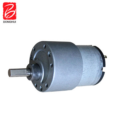 50 RPM ব্রাশ ডিসি গিয়ার মোটর 37mm কার্বন ব্রাশ ডিসি গিয়ারবক্স মোটর 3V - 24V রোবটের জন্য