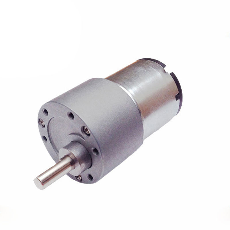 50 RPM ব্রাশ ডিসি গিয়ার মোটর 37mm কার্বন ব্রাশ ডিসি গিয়ারবক্স মোটর 3V - 24V রোবটের জন্য