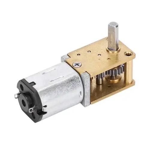 6V - 12V ব্রাশ ডিসি গিয়ার মোটর অনুভূমিক কৃমি শর্ট শ্যাফ্ট ডিসি মাইক্রো মেটাল গিয়ার মোটর